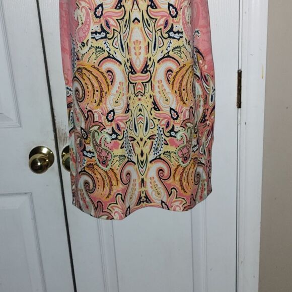 Melissa Paige  peachy pailsey  tank style stretch dress  Sz XS  NWT - Picture 2 of 9
